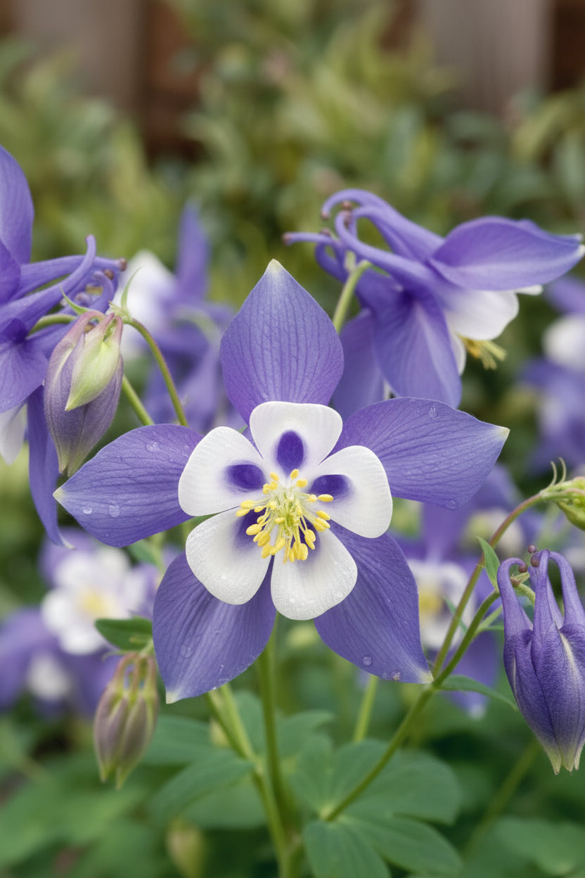 Columbine Spring Magic Navy White