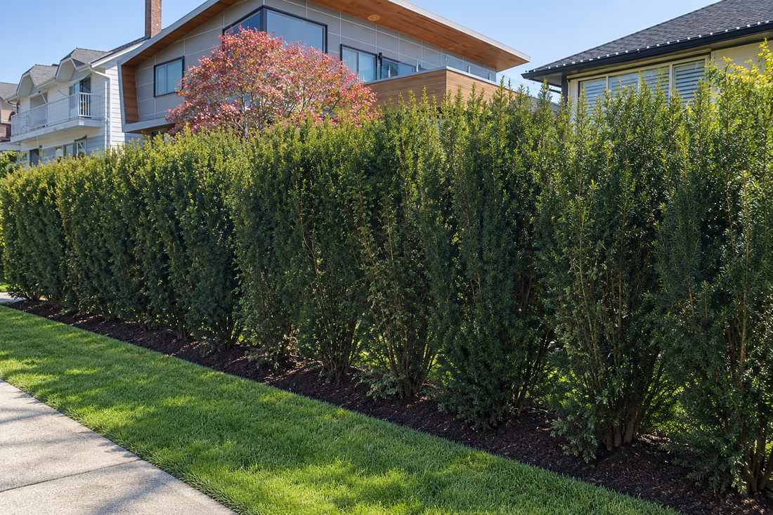 Hicks Yew privacy hedge for landscaping in Toronto