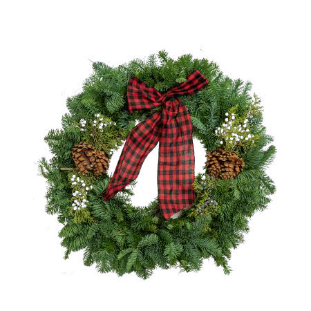 Wreath Cabin Christmas