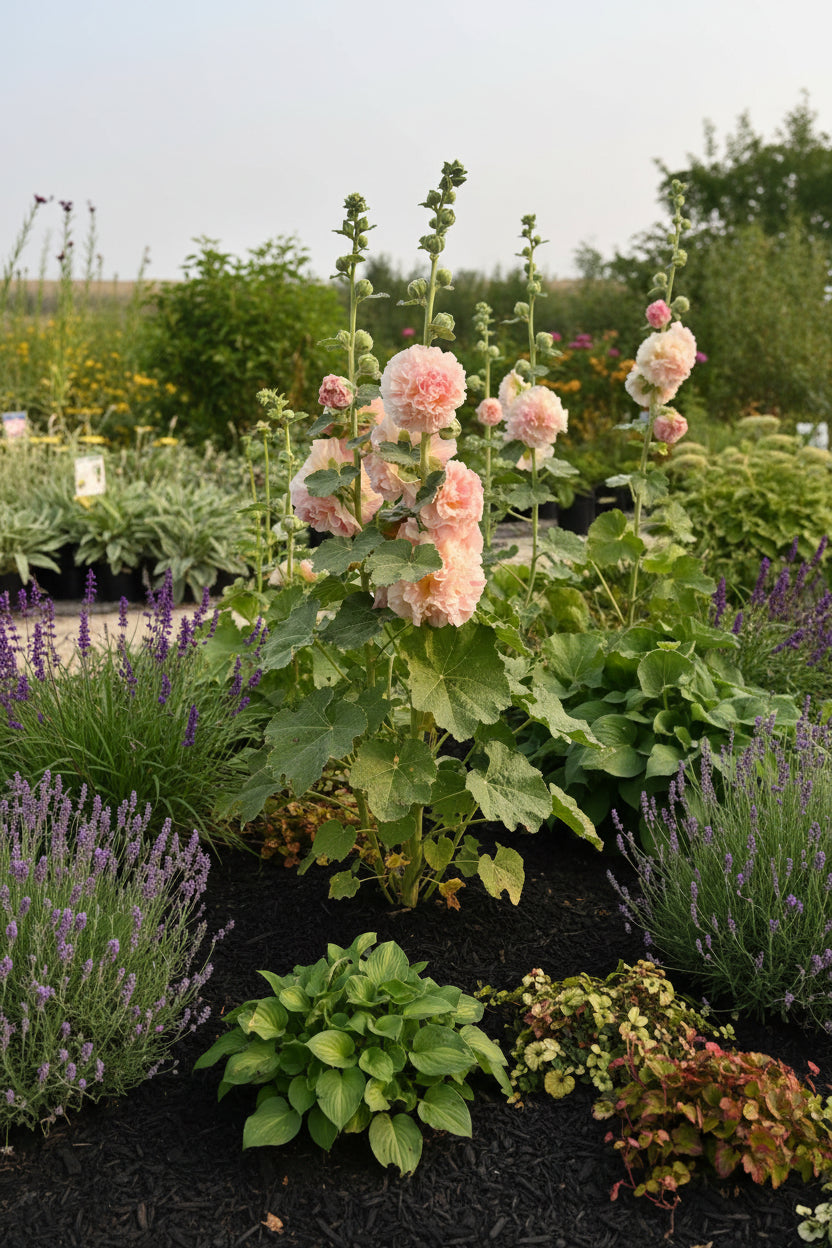 Hollyhock PEACHES 'N' DREAMS