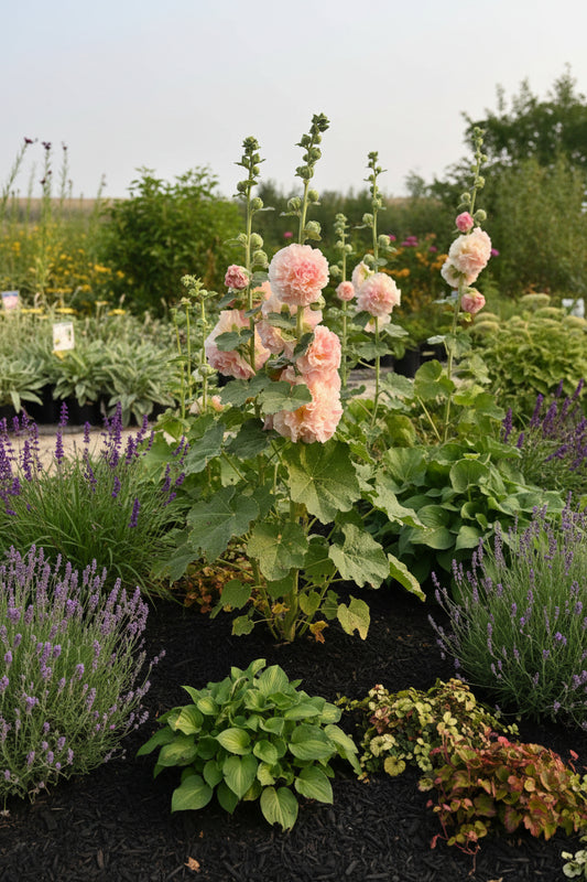 Hollyhock PEACHES 'N' DREAMS